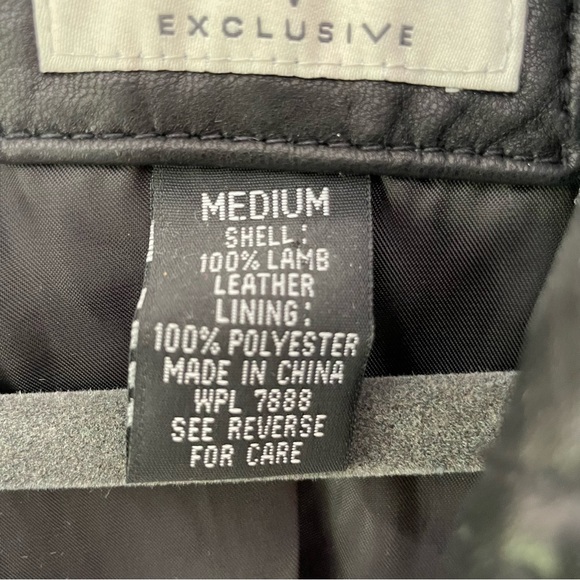 NWOT Neiman Marcus Lamb Leather Moto Jacket - Picture 4 of 5